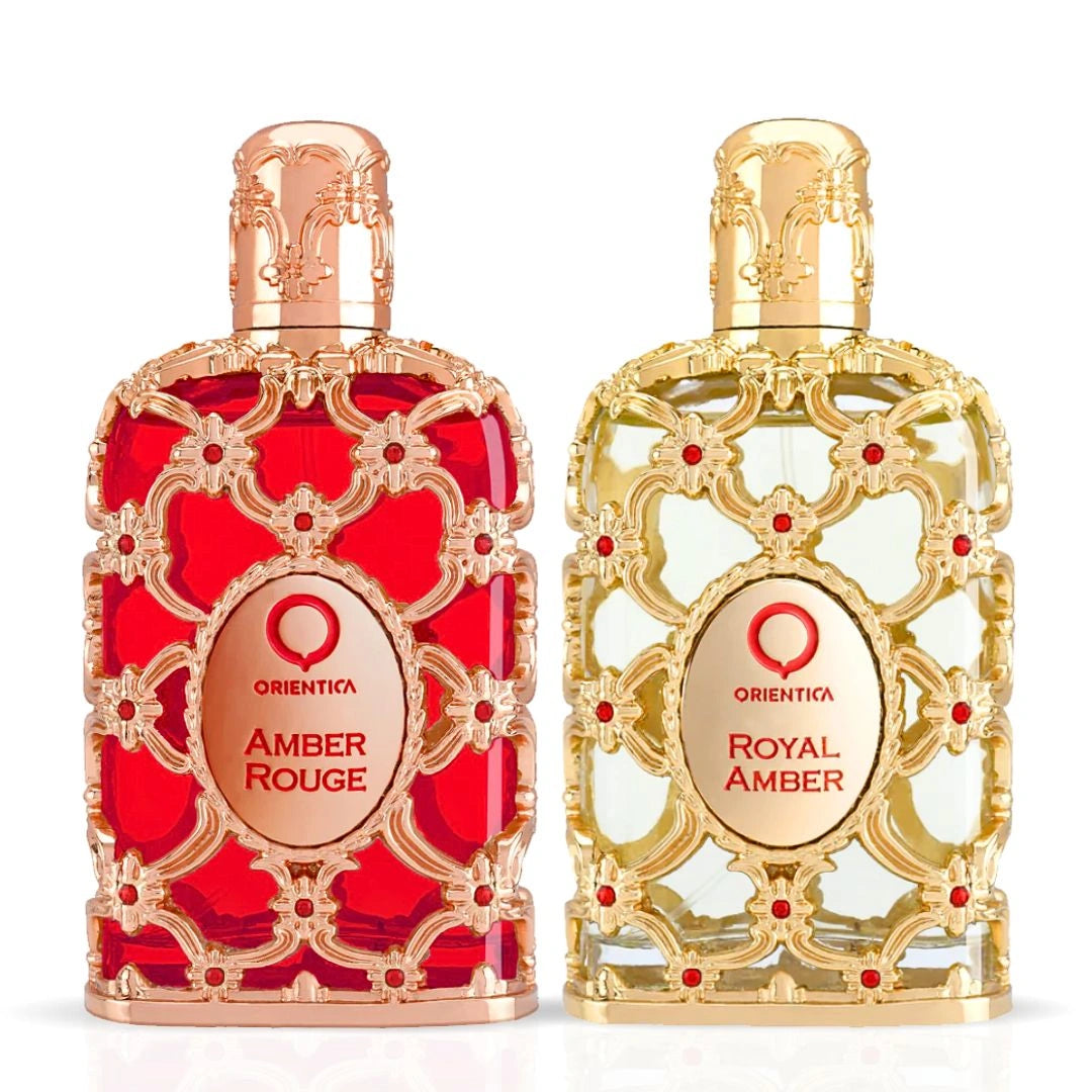 Amber Rogue & Royal Amber Eau de Parfum Sprays 80ml (2.7 Oz) by Orientica | Two Luxurious Fragrances For Every Mood (Bundle) - Intense Oud