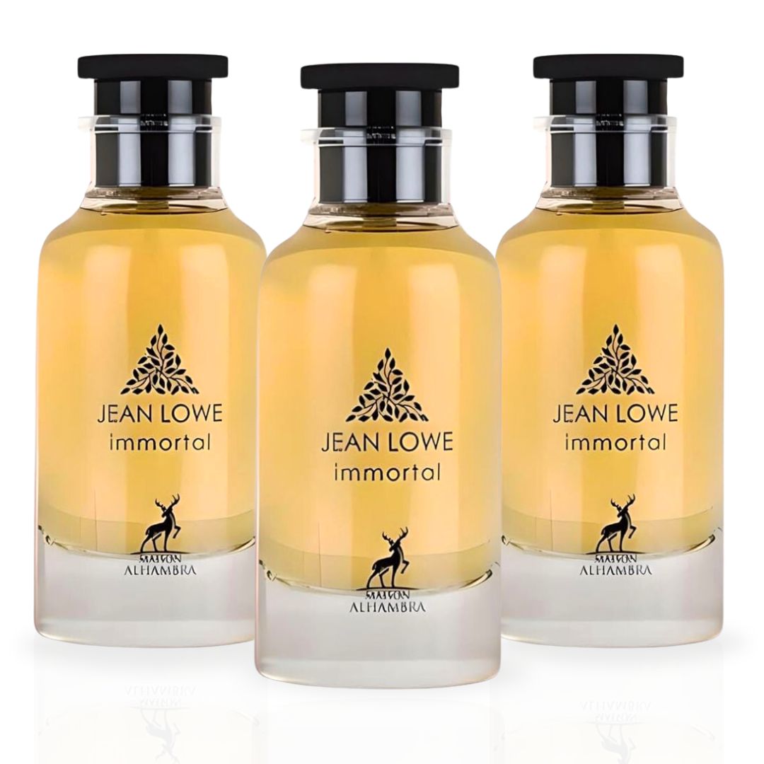 Jean Lowe Immortal for Men EDP Spray 100ML (3.4 OZ) By Maison Alhambra | Exude sophistication with every spray. (PACK OF 3) - Intense Oud