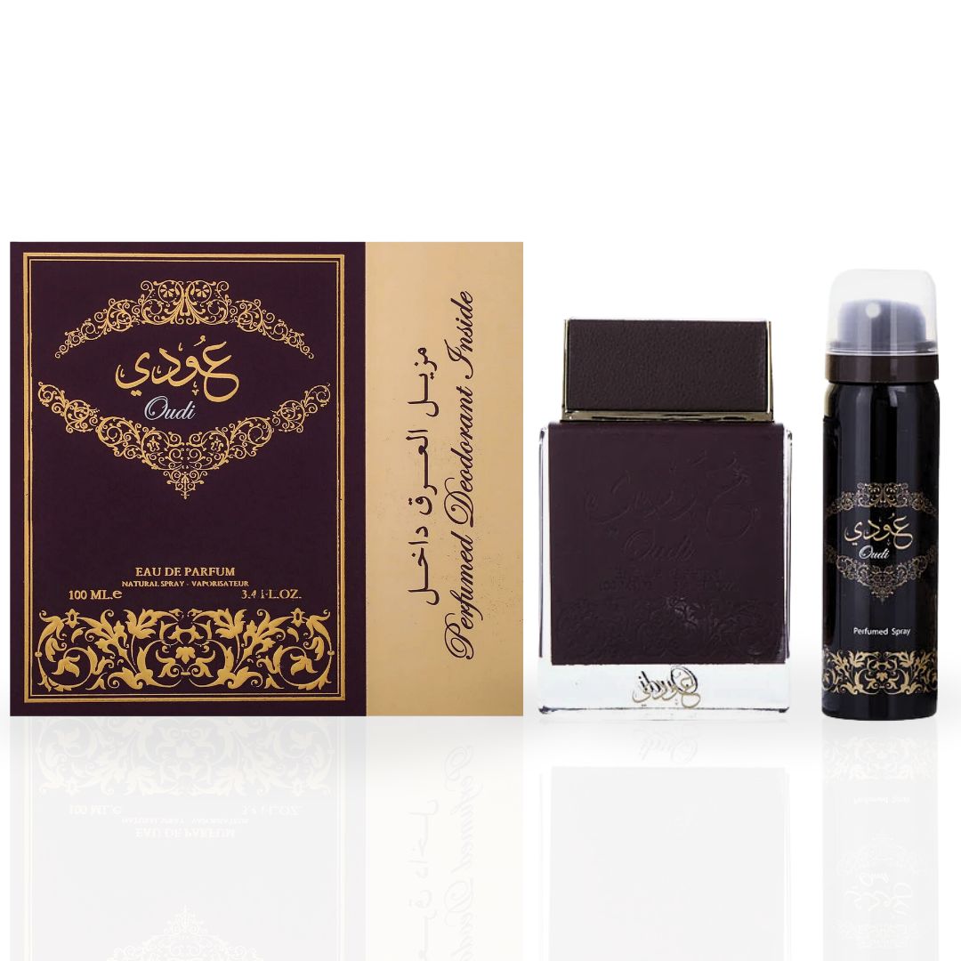 Oudi EDP Spray 100ML (3.4 OZ) With DEO 50ML (1.7 OZ) By Ard Al Zaafaran |  Long Lasting, Luxurious, Captivating Fragrance. - Intense Oud