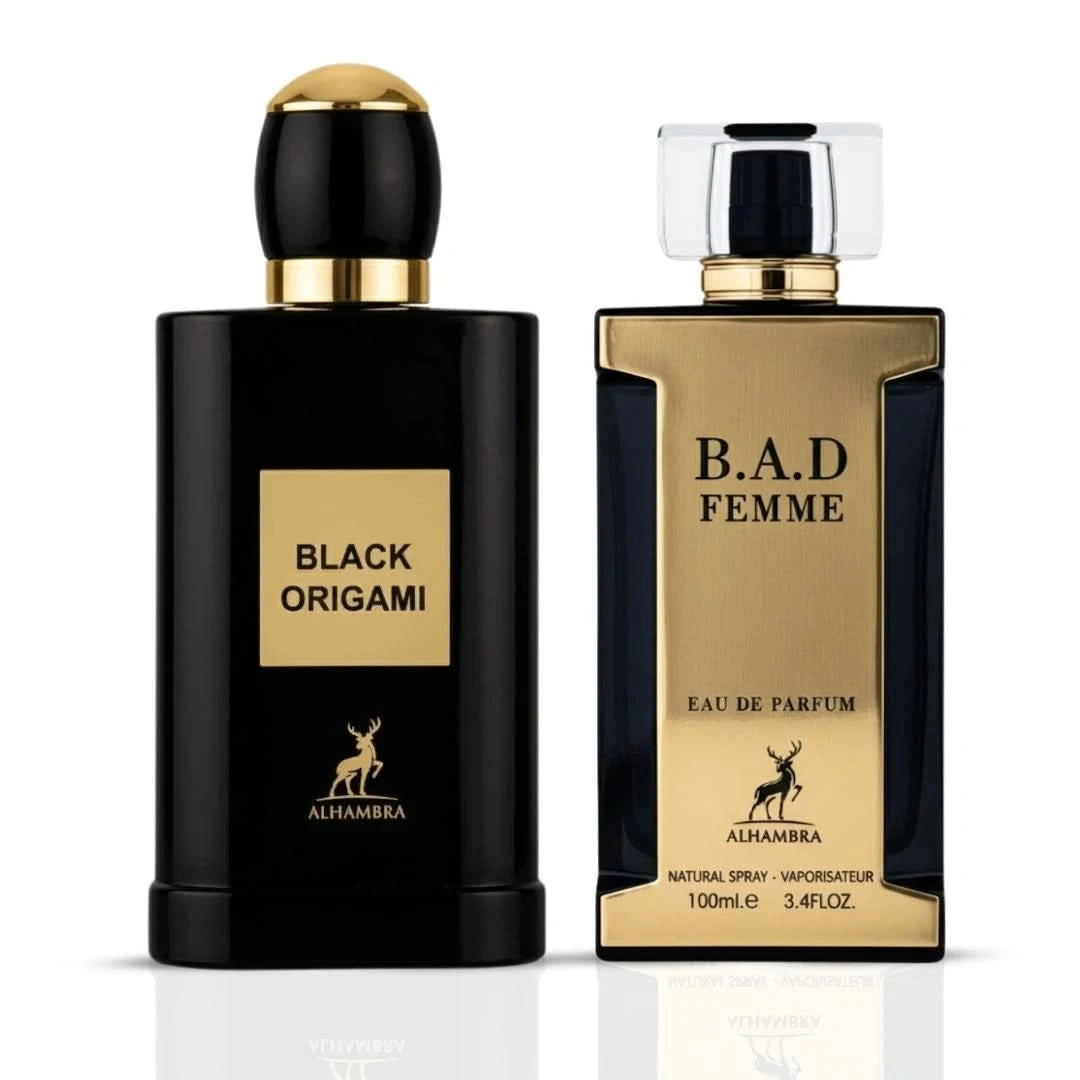 【美品】OMMO IRREGULAR PATTERN AIO ブラック　Free Black Origami & B.A.D. Femme Eau de Parfum Spray 100ml (3.4 oz) by Mai