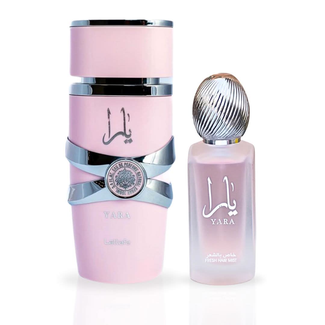 Yara Eau de Parfum Spray 100ml (3.4 oz) & Yara Fresh Hair Mist 50ml (1