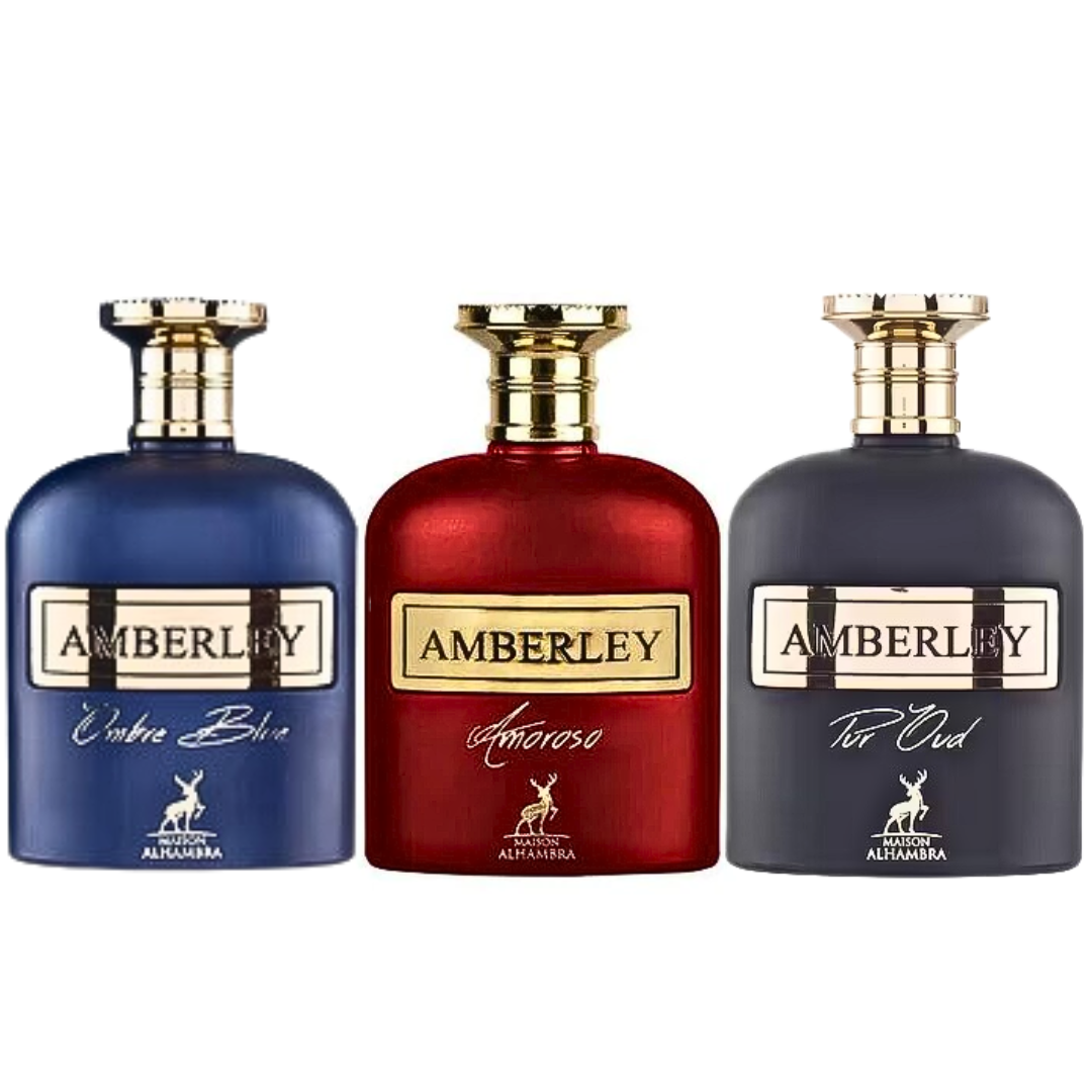 Amberley Pur Oud, Amberley Amoroso & Amberley Ombre Blue Eau de Parfum Amberley Pur Oud, Amberley Amoroso & Amberley Ombre Blue Eau de Parfum