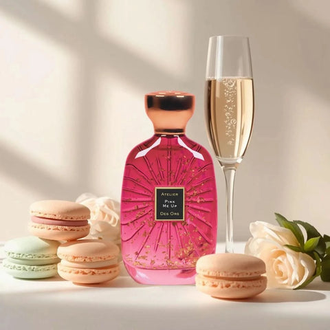 Pink Me Up Eau de Parfum spray by Atelier Des Ores, 100ml bottle with pink packaging and elegant design.
