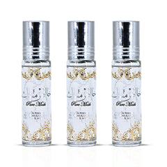 Pure Musk Perfume Oil (PACK OF 3) - 10ML (0.34 oz) by Ard Al Zaafaran - Intense Oud