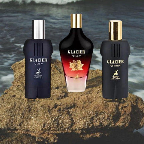 Glacier Le Noir, Ultra, Bella EDP Sprays - 100ML (3.4 OZ) By Maison Alhambra | An Intriguing Mix of Confidence & Effortless Sophistication. (ULTIMATE COLLECTION) - Intense Oud