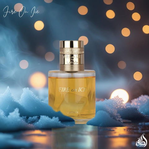AUCTION Fire On Ice Eau de Parfum Spray 110ml (3.71 oz) by Lattafa (Velvet Pouch)