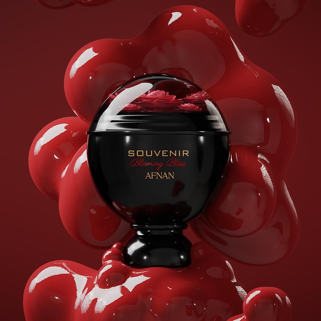 Souvenir Blooming Bliss Eau De Parfum Spray 100ML (3.4 OZ) By Afnan | A Sweet Blend Of Vanilla, Coconut & Caramel, Offering A Gourmand Escape With A Creamy Finish. - Intense Oud