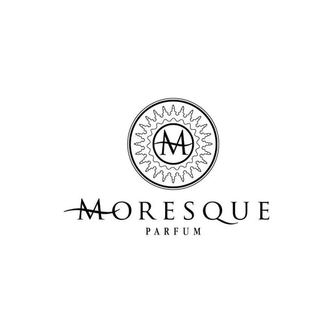 Moresque Scarlet Rouge Eau de Parfum spray bottle with elegant red and gold packaging, 75ml, showcasing the luxurious fragrance.