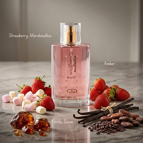 AUCTION Choco Musk Marshmallow Eau De Parfum Spray 50ML (1.65 OZ) by Al Rehab (Velvet Pouch)