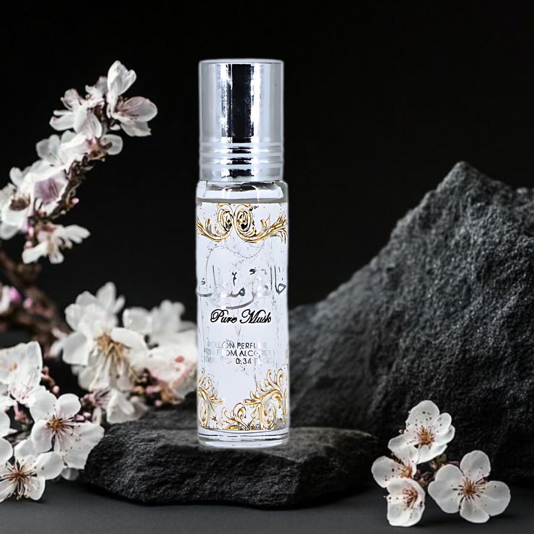 Pure Musk Roll On Perfume Oil CPO 10ML (0.34 OZ) By Ard Al Zaafaran | A Whisper Of Pure White Musk, Perfect For Subtle Elegance. (Pack Of 12) - Intense Oud