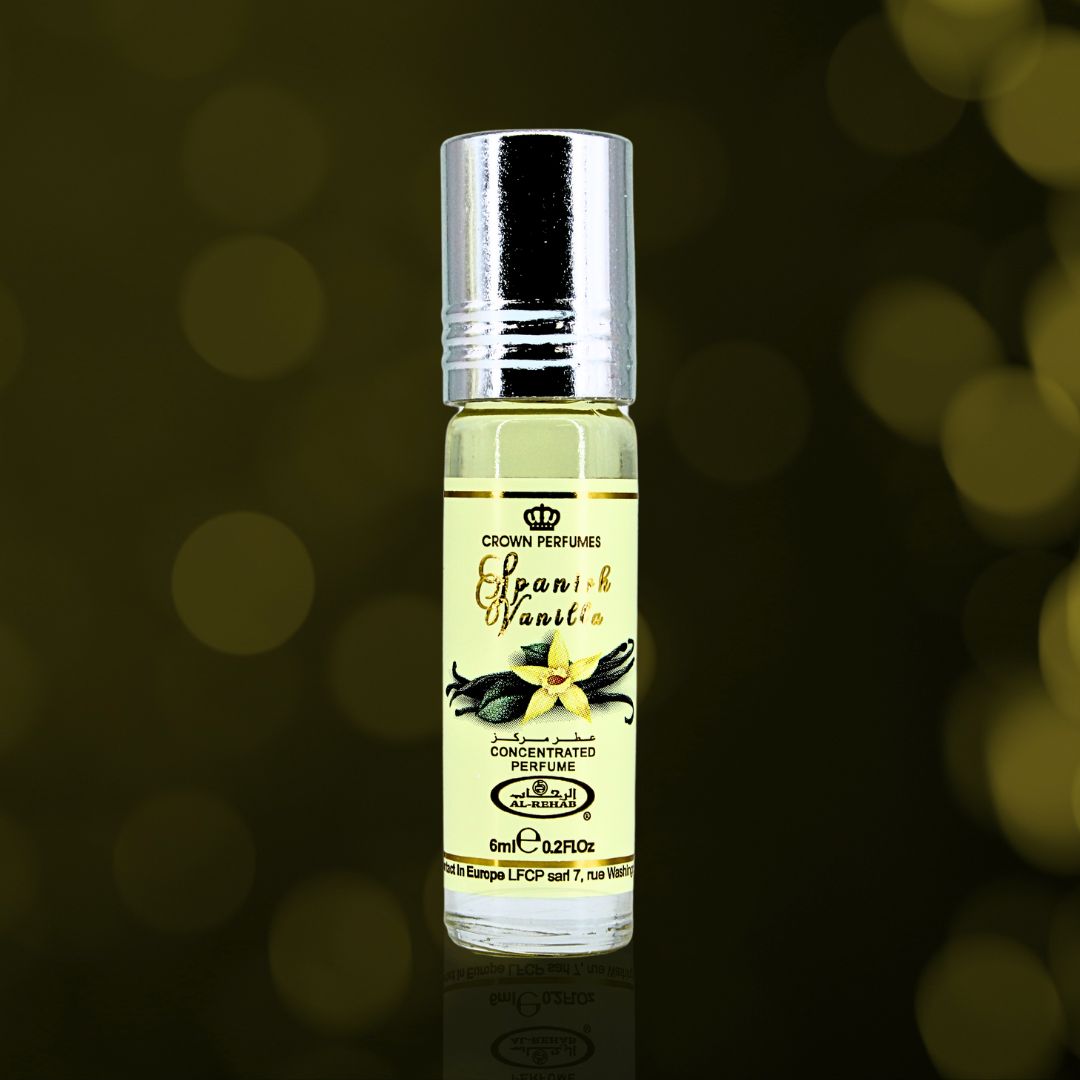 Spanish Vanilla Perfume Oil CPO 6ML (0.2 OZ) By Al Rehab | A Luxurious Soft, Sweet Vanilla Fragrance. - Intense Oud