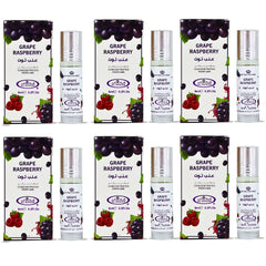 Grape Raspberry Perfume Oil CPO 6ML (0.2 OZ) By Al Rehab | Fruity, Floral, Sweet, Vibrant Fragrance. (BOX OF 6) - Intense Oud