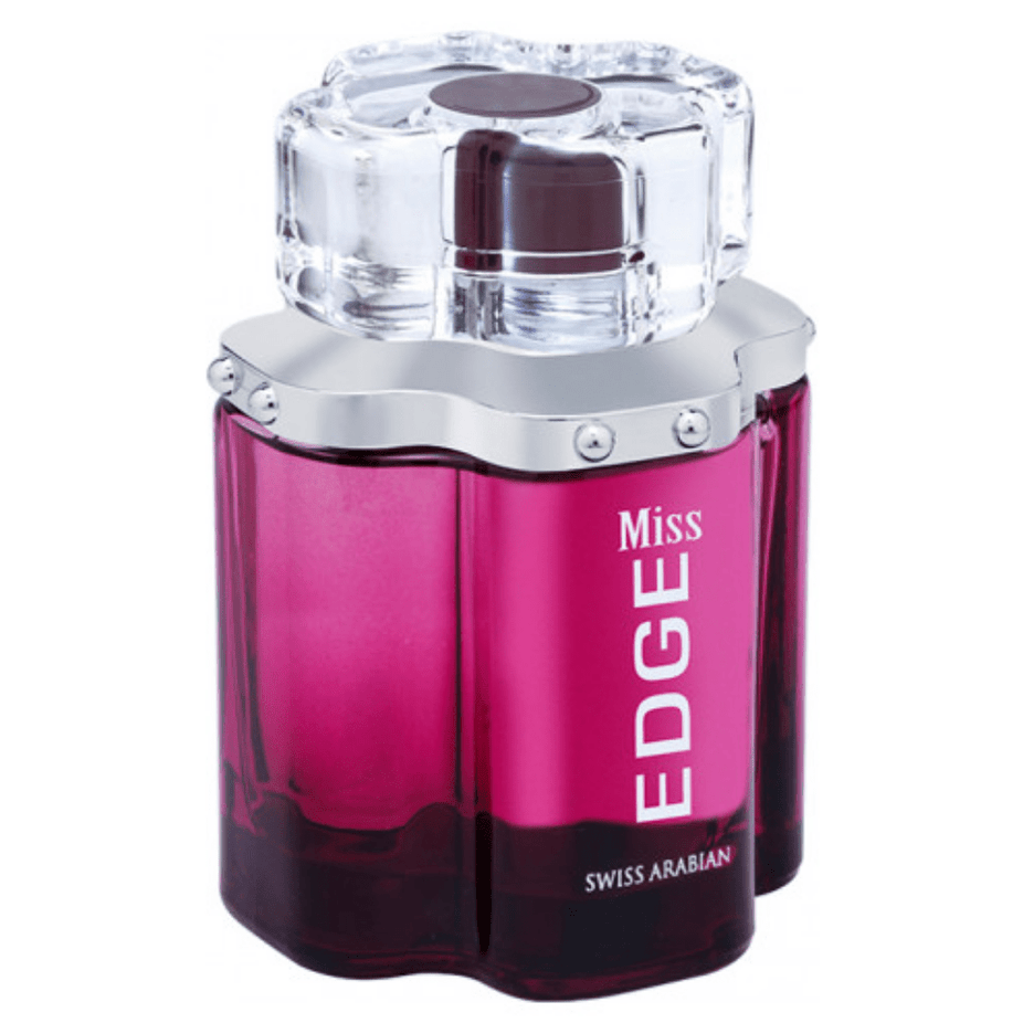 Swiss Arabian Miss Edge for Women Eau De Parfum 100ML bottle with elegant packaging and floral design.