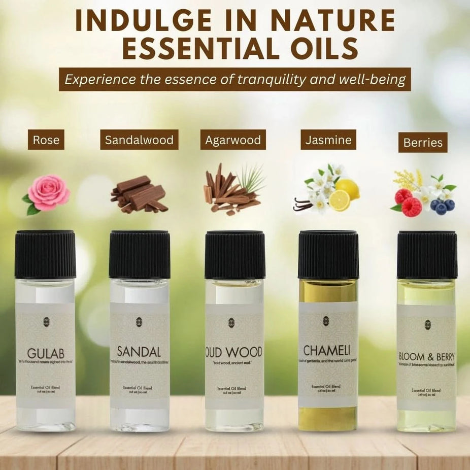 Intense Oud Black aromatherapy diffuser with remote, 120ml capacity, adjustable mist, timer, and sleek design for home or office use.