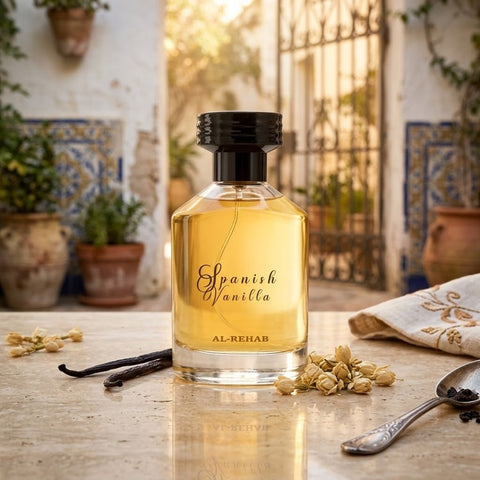 AUCTION Spanish Vanilla Eau de Parfum Spray 100ml (3.4 oz) by Al Rehab (Velvet Pouch)