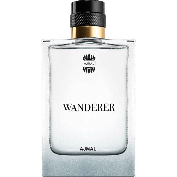 Ajmal Wanderer for Men Eau de Parfum 100ml bottle with sleek packaging and fragrance notes visible.