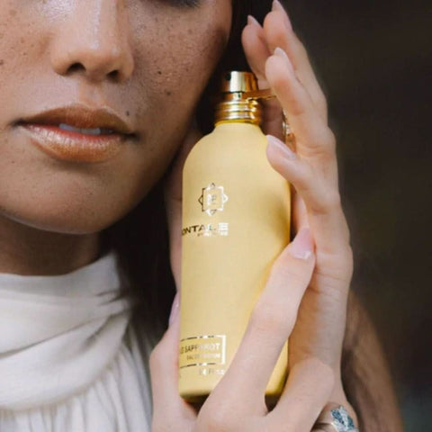 Montale Oud Sapparot Eau de Parfum spray 100ml bottle with elegant design and label, showcasing the luxurious fragrance.