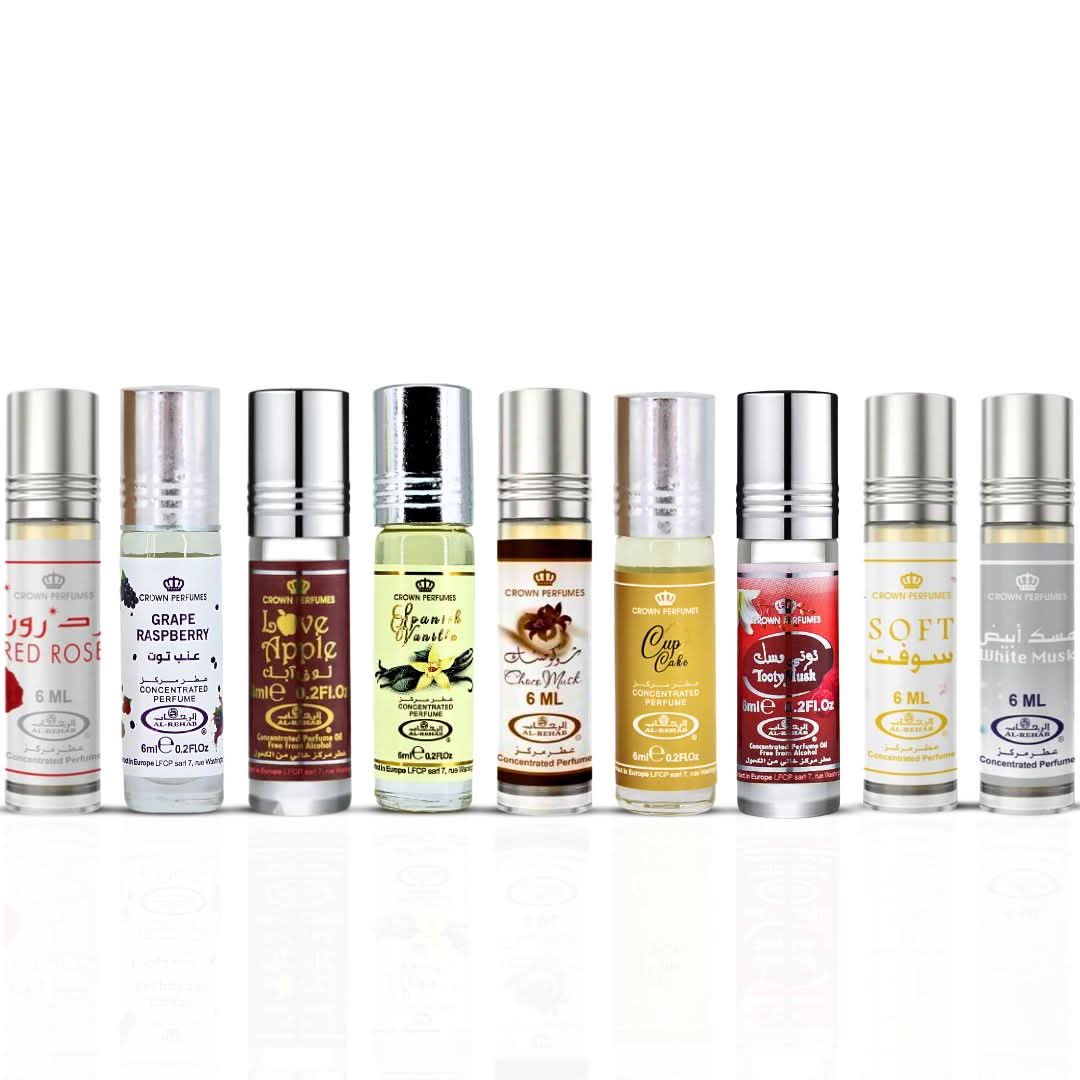 Al Rehab CPO Collection - 6ML (0.2 OZ) Perfume Oils By Al Rehab | A Versatile Collection Of Rich, Gourmand, Fruity, Floral & Musky Scents In Compact Bottles, Perfect For Any Occasion. (Pack of 9) - Intense Oud