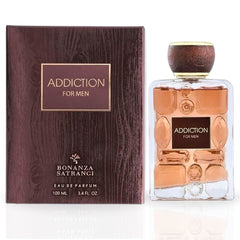 Addiction For Men EDP Spray 100ML (3.4 OZ) by Bonanza Satrangi | Long Lasting, Gourmand, Floral, Woody, Luxurious Fragrance. - Intense Oud
