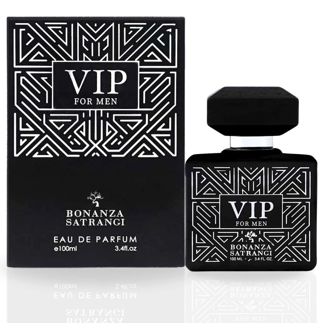 VIP for Men EDP Spray 100ML (3.4OZ) by Bonanza Satrangi | Long Lasting, Refreshing, Floral, Oudy, Musky, Luxurious Fragrances. - Intense Oud