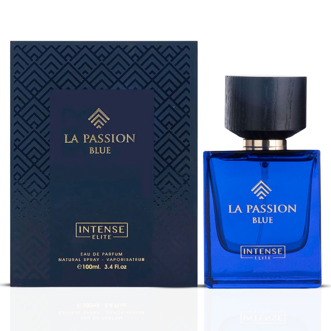 LA Passion Blue for Men EDP - Eau De Parfum 100 ML (3.4 Oz) I By Intense Elite - Intense Oud