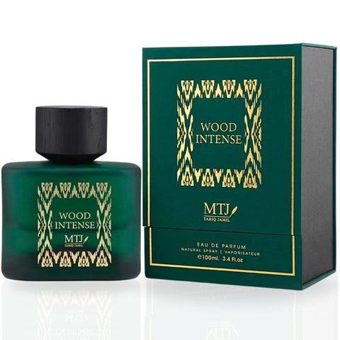 MTJ Wood Intense EDP Spray 100ML featuring a floral and woody scent, unisex fragrance with long-lasting and refreshing aroma.