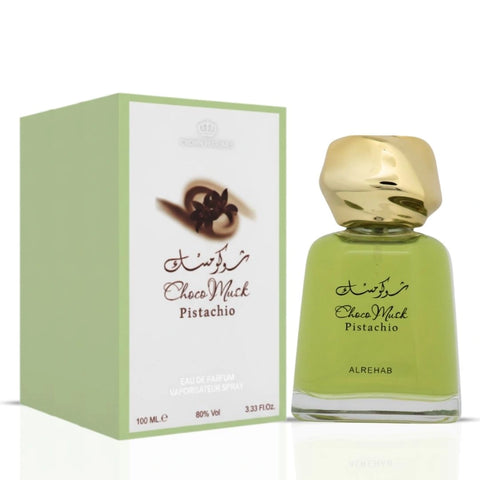Choco Musk Pistachio Eau de Parfum Spray 100ml (3.4 oz) by Al Rehab - Intense Oud