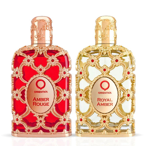 Amber Rogue & Royal Amber Eau de Parfum Sprays 80ml (2.7 Oz) by Orientica | Two Luxurious Fragrances For Every Mood (Bundle) - Intense Oud