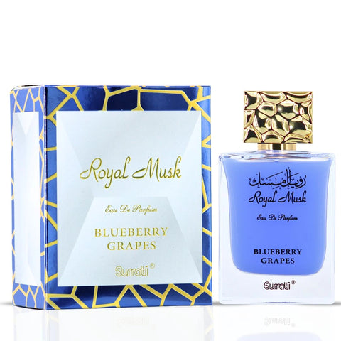 Royal Musk Blueberry Grapes EDP 100ML (3.4 OZ) by SURRATI, Exotic Fragrances for Men & Women. - Intense Oud
