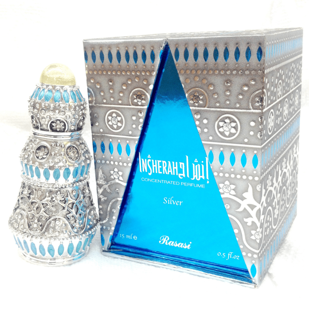 Insherah Silver Perfume Oil - 15 Ml (0.5 oz) by Rasasi - Intense oud
