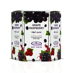 Grape Raspberry Perfume Oil CPO 6ML (0.2 OZ) By Al Rehab | Fruity, Floral, Sweet, Vibrant Fragrance. (BOX OF 6) - Intense Oud