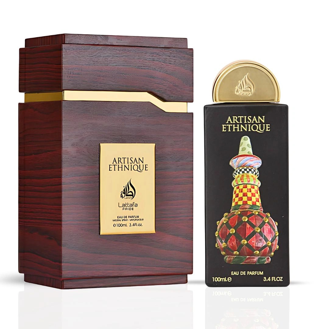 Artisan Ethnique Eau de Parfum Spray 100ml (3.4 oz) by Lattafa Pride | Gourmand Indulgence With A Dark, Resinous Twist