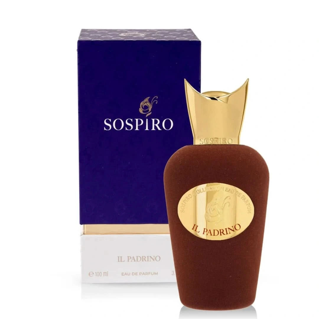 Sospiro IL Padrino Eau De Parfum Spray 100ml bottle displayed with elegant packaging on a neutral background