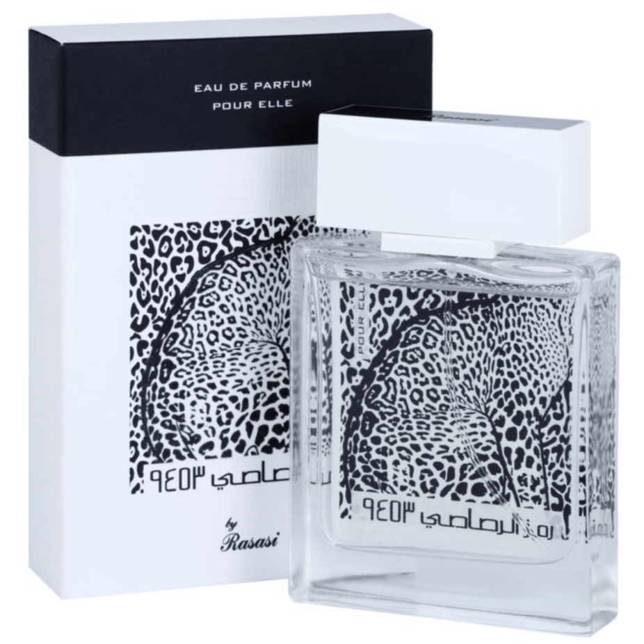 Rasasi Rumz Al Rasasi 9453 Leopard Pour Elle women’s 50ml Eau de Parfum, elegant bottle with leopard design.
