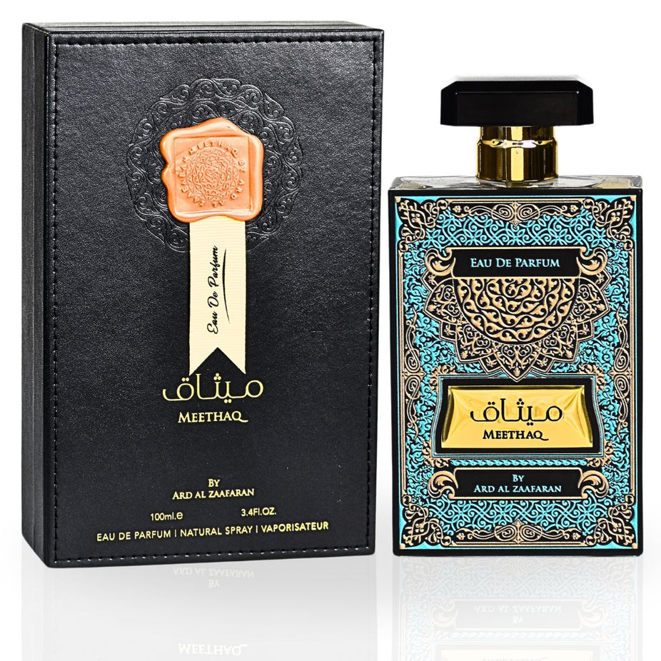 Meethaq EDP Spray 100ML (3.4 OZ) By Ard Al Zaafaran | Long Lasting & Luxurious Blend Of Enchanting Fragrance. - Intense Oud