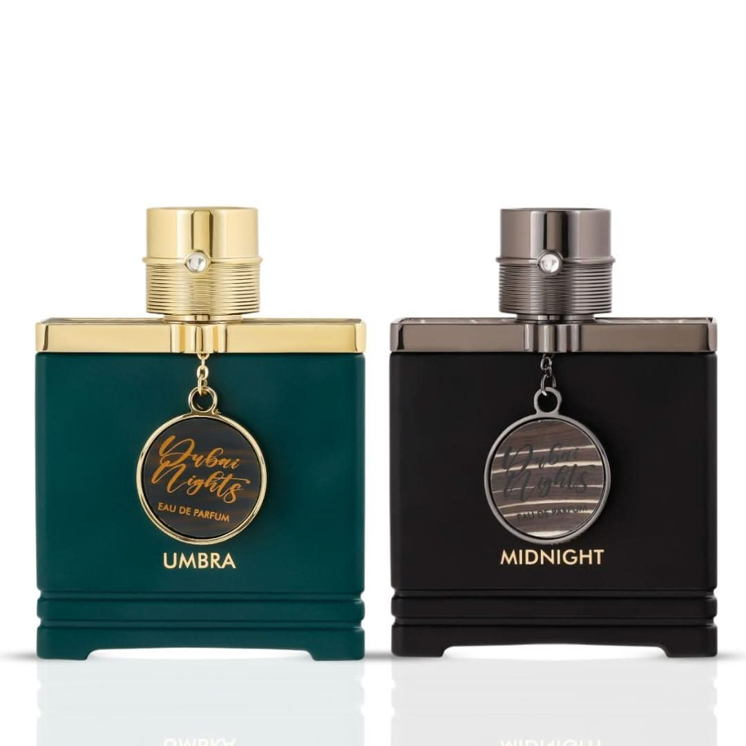 Dubai Nights Umbra & Dubai Night Midnight Eau de Parfum Spray 100ml (3.4 oz) by Armaf (Bundle) - Intense Oud