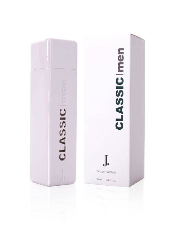 Junaid Jamshed Classic for Men Eau De Parfum 100ml bottle with elegant packaging and sleek design.