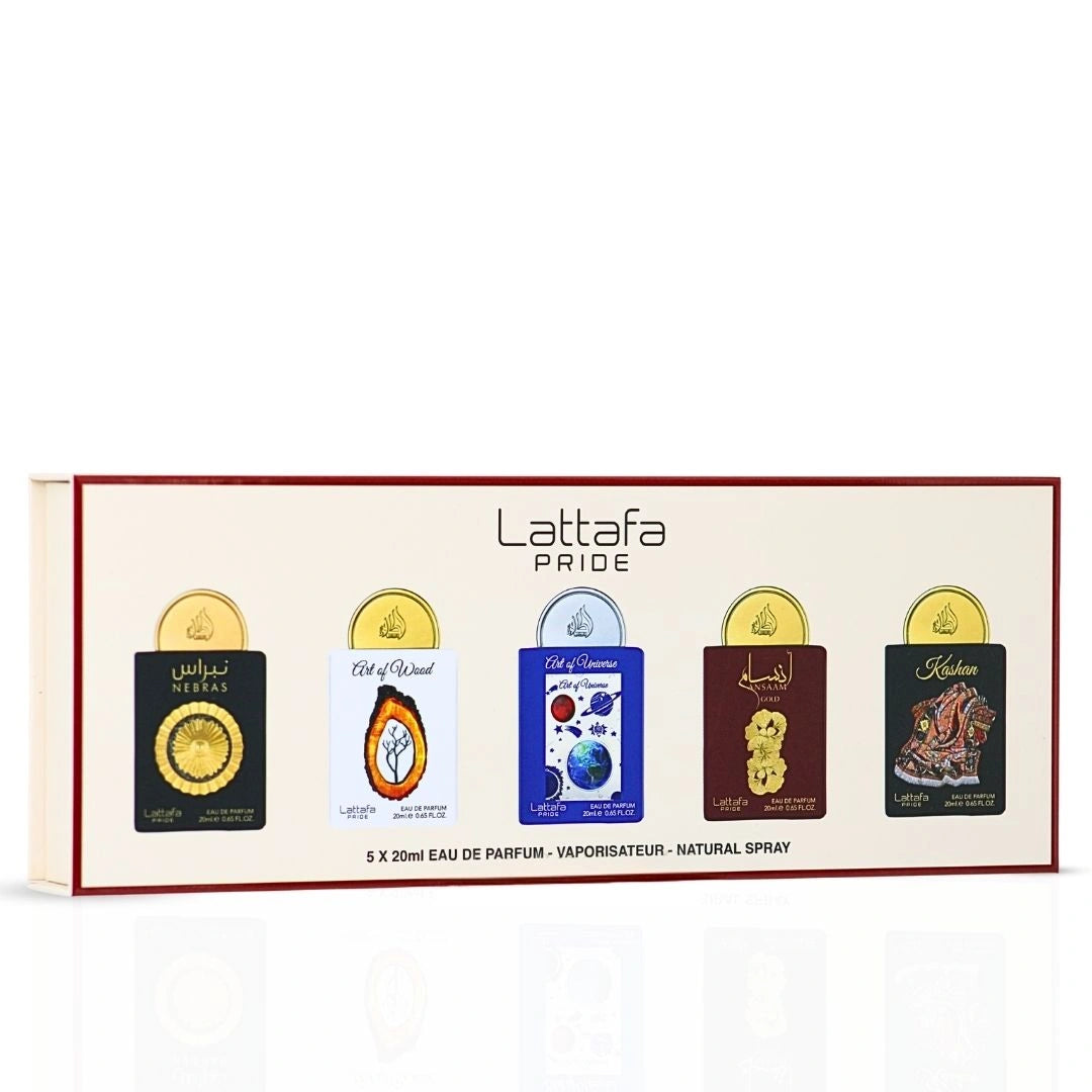 Lattafa Pride Eau de Parfum Gift Set Collection No.3 (5 x 20ml) | Unveil Your Signature with Lattafa Pride (Gift Set) - Intense Oud