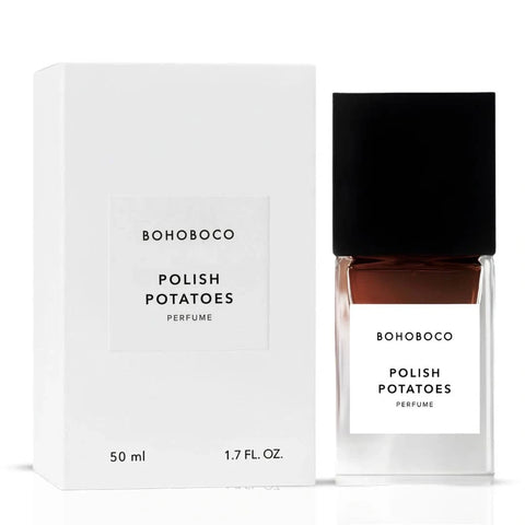 Polish Potatoes Eau de Parfum Spray by Bohoboco, 50ml bottle, elegant packaging with floral and earthy scent notes.