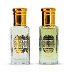 Vanilla Rose & Vanilla Musk Perfume Oils 12ML (0.40 OZ) With Black Gift Box By Intense Oud | A Rich Vanilla Duo With Sweet Floral & Creamy Warmth. (Bundle) - Intense Oud