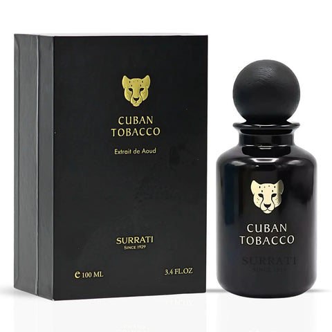 Cuban Tobaco Extrait de Aoud 100ml (3.4 oz) by Surrati | Spiced Florals & Smoky Woods in Perfect Balance - Intense Oud