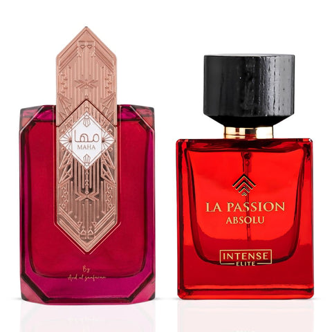 Maha by Ard Al Zaafaran & La Passion Absolu by Intense Elite Eau de Parfum Sprays 100ml (3.4 oz) (Bundle)