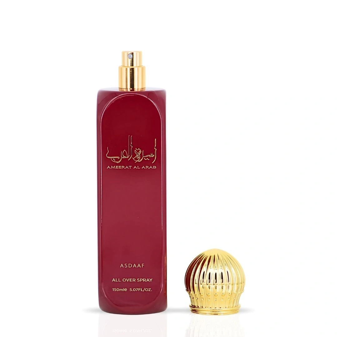 Ameerat Al Arab All Over Spray 150ml (5.07 oz) by Asdaaf | Like a Garden in Bloom, With a Vanilla Sunset - Intense Oud