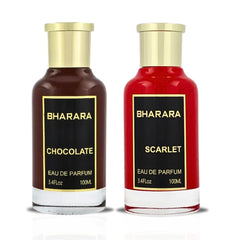 Bharara Chocolate & Bharara Scarlet EDP Sprays 100ML (3.4 OZ) By BHARARA | A Luxurious Bundle Of Spice, Sweetness, Citrus & Florals. (BUNDLE) - Intense Oud