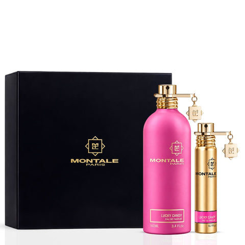 Holiday Gift Set Lucky Candy Eau de Parfum Sprays 100ml (3.4 oz) & 20ml (0.6 oz) by Montale