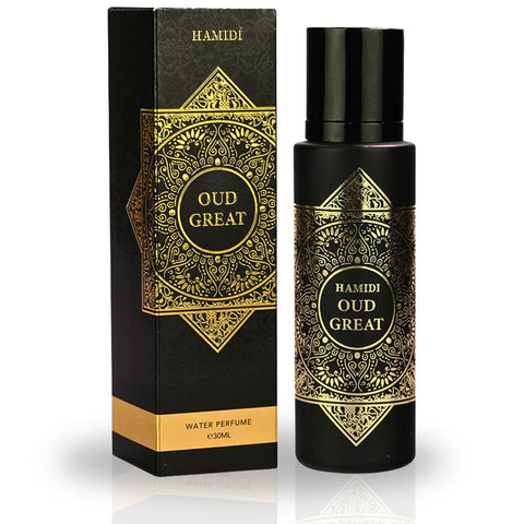 OUD GREAT Water Perfume Spray 30ML (1.01 OZ) By Hamidi | Elevate Your Senses With This Glorious Fresh Floral Scent. - Intense Oud