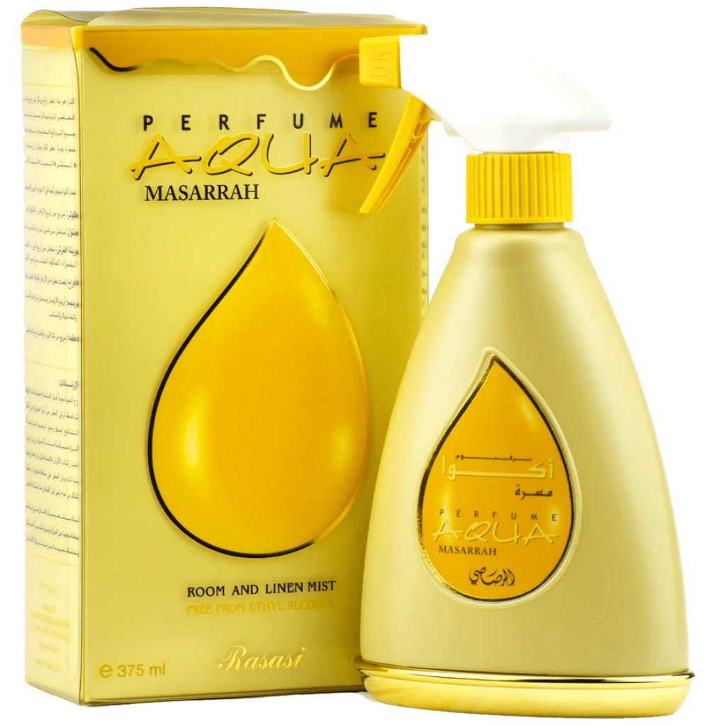 Aqua Masarrah Air Freshner-375ml by Rasasi - Intense oud