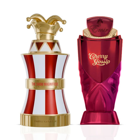 The Show Magnifique & Cherry Gossip  Eau de Parfum Sprays 100ml (3.4 oz) by Paris Corner (Bundle)