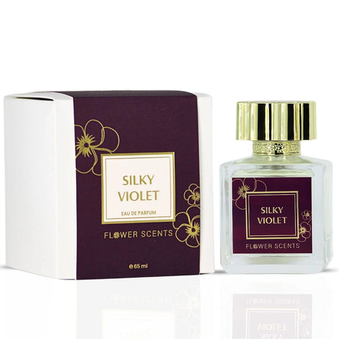 Silky Violet Eau de Parfum Spray 65ml (2.2 oz) by Flower Scents | Bright Bergamot, Soft Powdery Violet and a Sophisticated Woody Dry-Down - Intense Oud