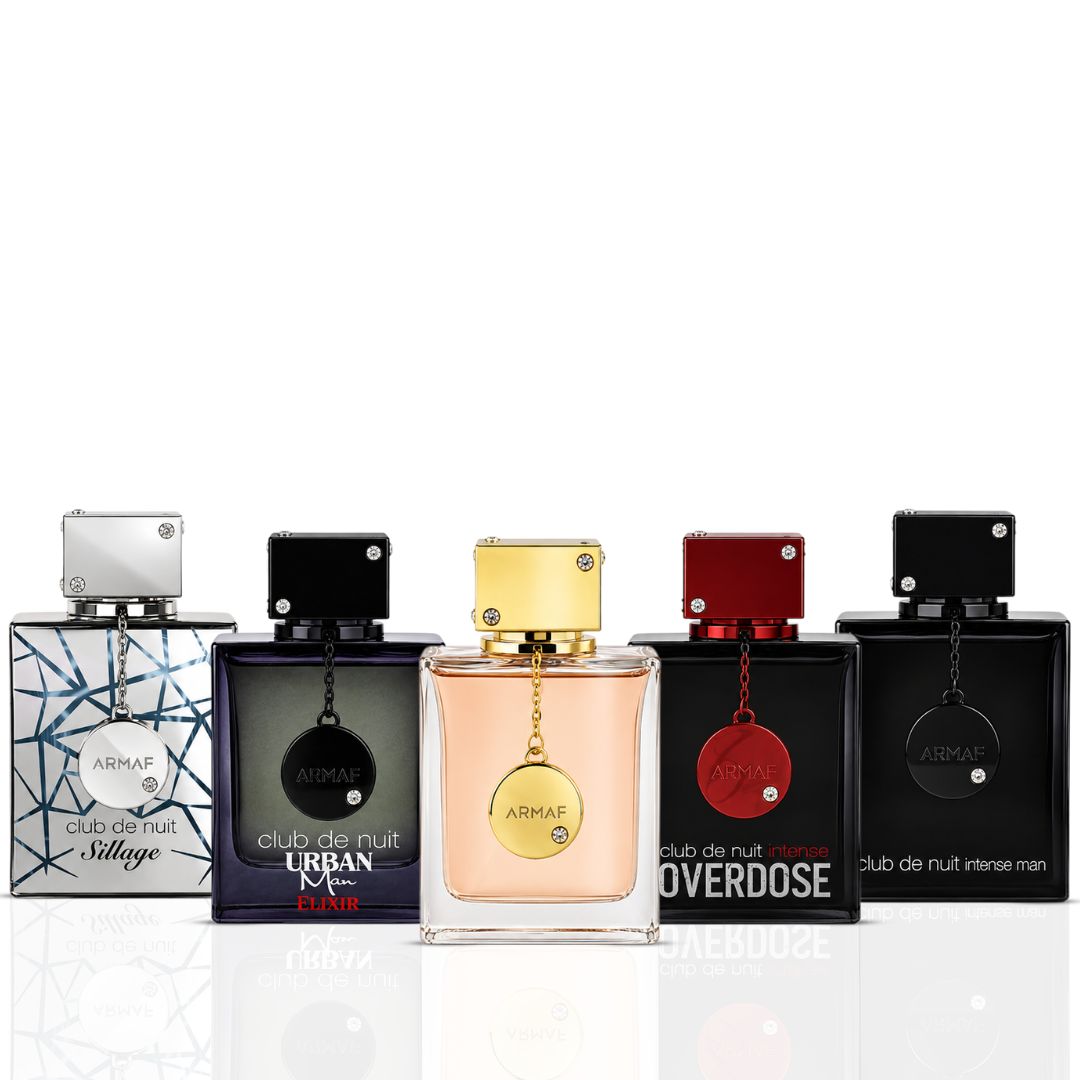 Armaf Club de Nuit Intense men EDT, Sillage, Overdose, women & Urban Man EDP spray bundle, 105ml each, various fragrances